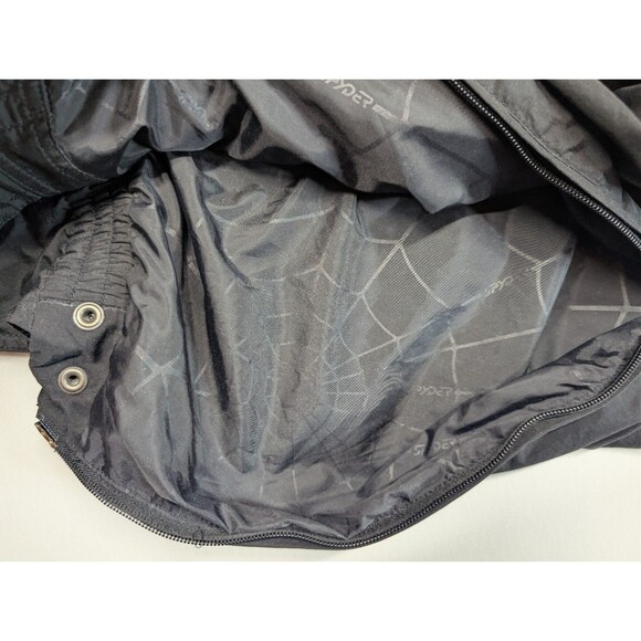 Spyder Ski Snow Bib Pants Mens XL Black Overalls Suspenders Zip Pockets Gaiters - Picture 14 of 16